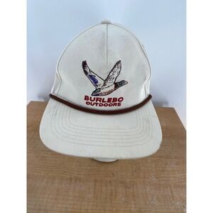 Burlebo Outdoors Mallard Duck Ripstop Rope Hat Mens Cream Snapback Hunting Cap
